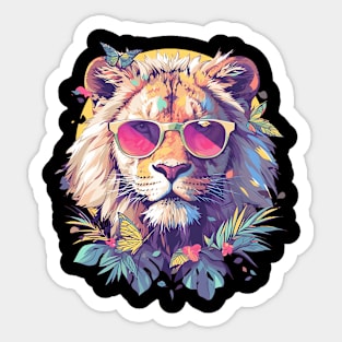 cool lion Sticker